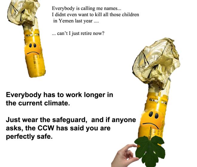 CCW working to bring cluster munitions out of retirement....