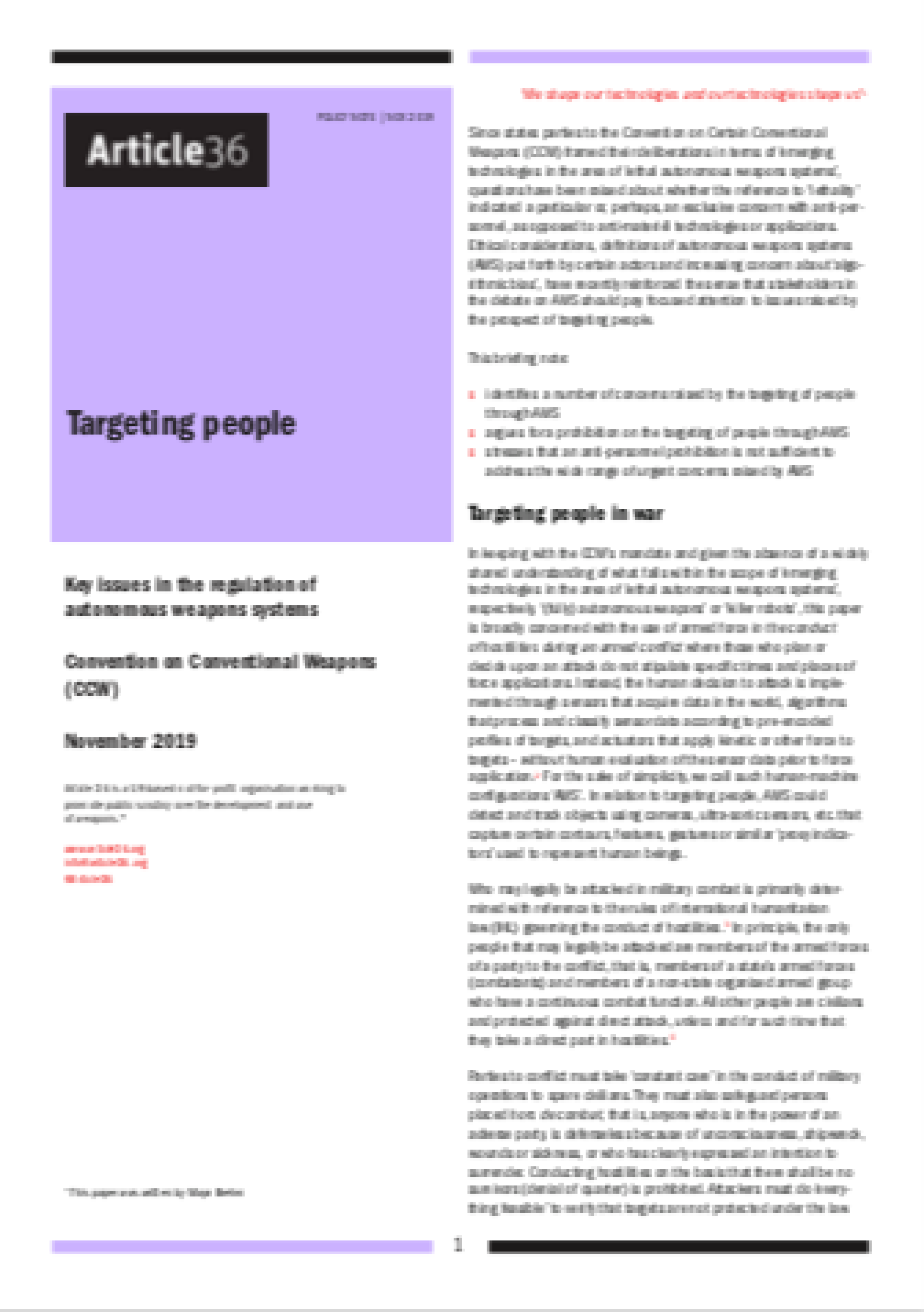 Targeting People